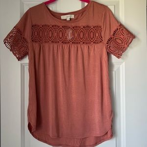 LOFT rose blouse size S